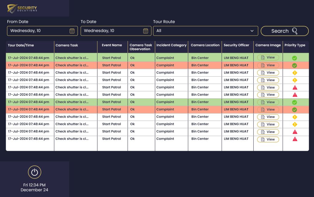 Online Guard Tour System
